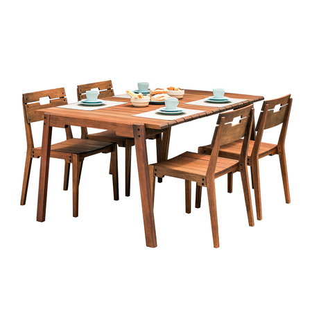 Alaterre Furniture Otero Eucalyptus Wood Outdoor Dining Table BUOT0129